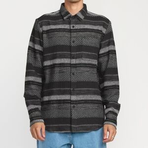 Volcom Confuzzled Classic Fit Long Sleeve Cotton Jacquard Pattern Shirt Size XL